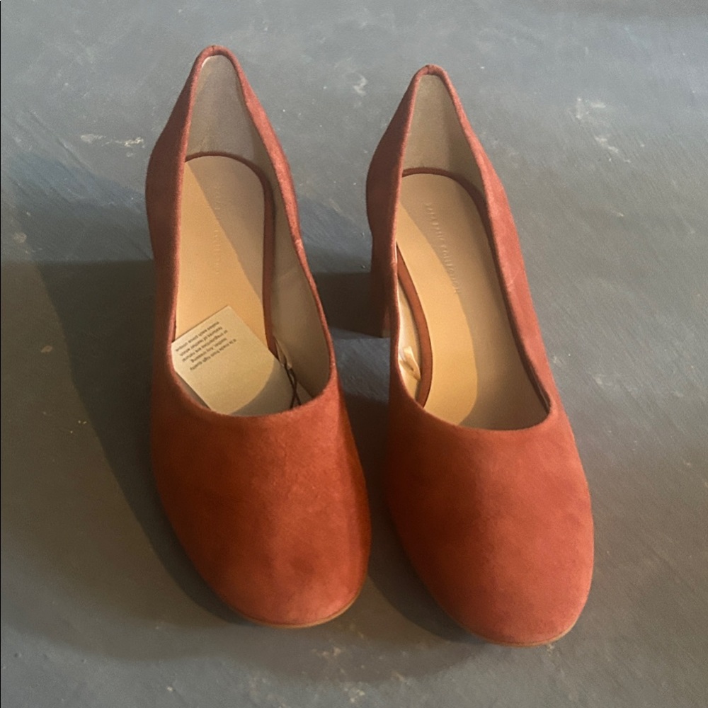 Zara Women's Rust Suede Heels